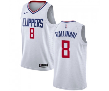 Nike Clippers #8 Danilo Gallinari White NBA Swingman Association Edition Jersey