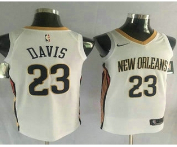 Men's New Orleans Pelicans #23 Anthony Davis New White 2017-2018 Nike Swingman Stitched NBA Jersey