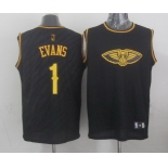 New Orleans Pelicans #1 Tyreke Evans Revolution 30 Swingman 2014 Black With Gold Jersey