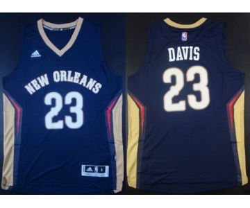 New Orleans Pelicans #23 Anthony Davis Revolution 30 Swingman Navy Blue Jersey