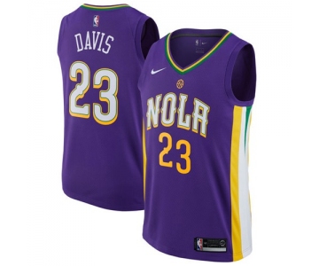 Nike New Orleans Pelicans #23 Anthony Davis Purple NBA Swingman City Edition Jersey