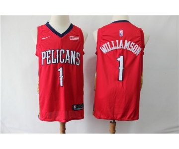 Pelicans 1 Zion Williamson Red Nike Swingman Jersey