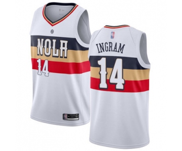 Pelicans #14 Brandon Ingram White Basketball Swingman Earned Edition Jersey