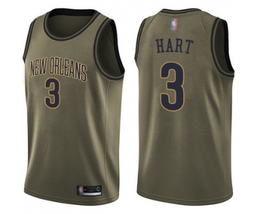 Pelicans #3 Josh Hart Green Basketball Swingman Salute to Service Jersey