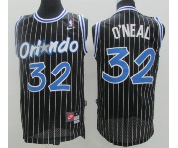 Men's Orlando Magic #32 Shaquille O'neal Black Stitched NBA Nike Swingman Jersey