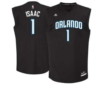 Orlando Magic #1 Jonathan Isaac Black 2017 NBA Draft Pick Replica Jersey