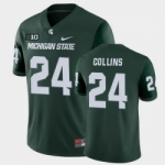 Men Michigan State Spartans #24 Elijah Collins College Football Green Game Jersey