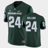 Men Michigan State Spartans #24 Elijah Collins College Football Green Game Jersey