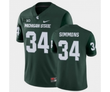 Men Michigan State Spartans #34 Antjuan Simmons College Football Green Game Jersey