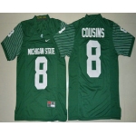 Men's Michigan State Spartans #8 Kirk Cousins Green Limited Stitched College Football 2016 Nike NCAA Jersey