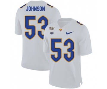 Pittsburgh Panthers 53 Dorian Johnson White 150th Anniversary Patch Nike College Football Jersey