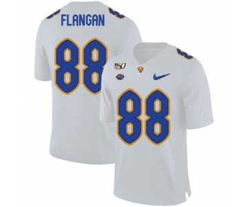 Pittsburgh Panthers 88 Matt Flanagan White 150th Anniversary Patch Nike College Football Jersey