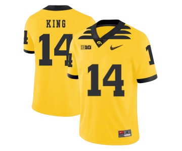 Iowa Hawkeyes 14 Desmond King Yellow College Football Jersey