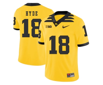 Iowa Hawkeyes 18 Micah Hyde Yellow College Football Jersey