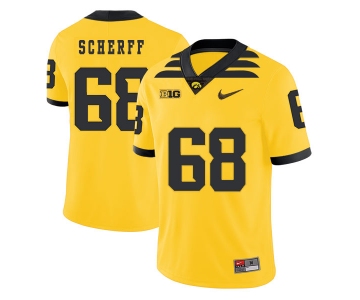 Iowa Hawkeyes 68 Brandon Scherff Yellow College Football Jersey