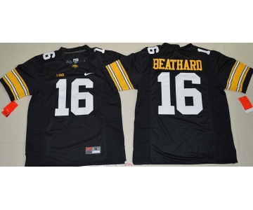 Men's Iowa Hawkeyes #16 C. J. Beathard Black Limited Stitched College Football Nike NCAA Jersey