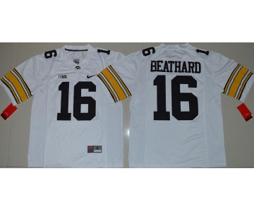Men's Iowa Hawkeyes #16 C. J. Beathard White Limited Stitched College Football Nike NCAA Jersey