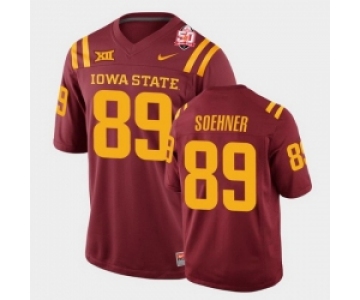 Men Iowa State Cyclones #89 Dylan Soehner 2021 Fiesta Bowl Cardinal College Football Jersey