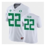 Men Oregon Ducks Darrian Felix Game White College Football Jersey