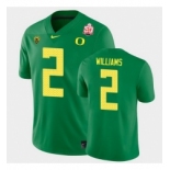 Men Oregon Ducks Devon Williams 2021 Fiesta Bowl Green Game Jersey 0A