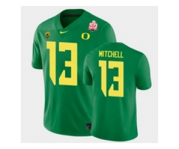 Men Oregon Ducks Dillon Mitchell 2021 Fiesta Bowl Green Game Jersey 0A