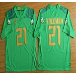 Oregon Duck #21 Royce Freeman Light Green College Football Nike Limited Jersey