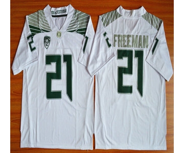 Oregon Duck #21 Royce Freeman Light White College Football Nike Limited Jersey