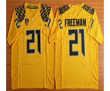 Oregon Duck #21 Royce Freeman Yellow College Football Nike Limited Jersey