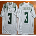 Oregon Duck #3 Vernon Adams Jr White College Football Nike Limited Jersey