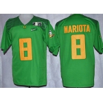 Oregon Duck #8 Marcus Mariota 2015 Playoff Rose Bowl Special Event Diamond Quest Light Green 2015 BCS Patch Jersey
