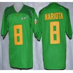 Oregon Duck #8 Marcus Mariota 2015 Playoff Rose Bowl Special Event Diamond Quest Light Green Jersey
