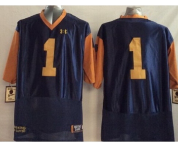 Notre Dame Fighting Irish #1 Greg Bryant 2014 Blue With Yellow Jersey