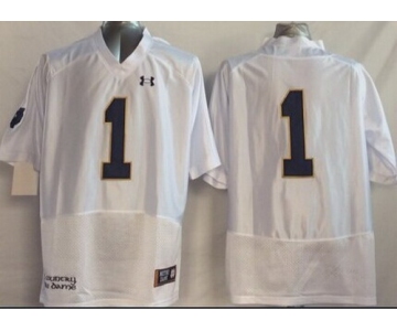 Notre Dame Fighting Irish #1 Greg Bryant 2014 White Jersey