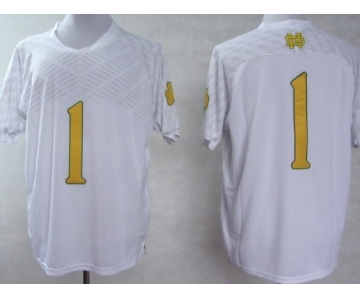 Notre Dame Fighting Irish #1 Louis Nix III 2013 Shamrock Series White Jersey