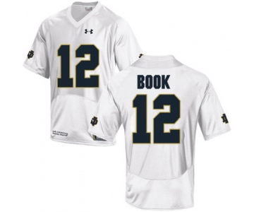 Notre Dame Fighting Irish 12 Ian Book White College Football Jersey