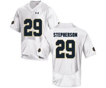 Notre Dame Fighting Irish 29 Kevin Stepherson White College Football Jersey
