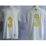 Notre Dame Fighting Irish #3 Joe Montana 2013 Shamrock Series White Jersey