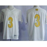 Notre Dame Fighting Irish #3 Joe Montana 2013 Shamrock Series White Jersey