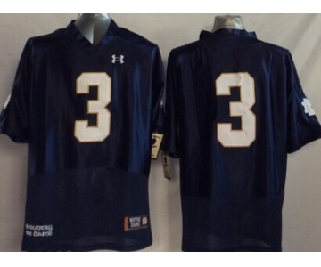 Notre Dame Fighting Irish #3 Joe Montana 2014 Blue Jersey