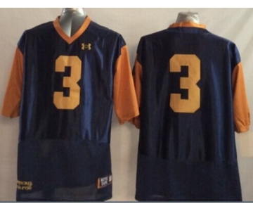 Notre Dame Fighting Irish #3 Joe Montana 2014 Blue With Yellow Jersey