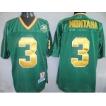 Notre Dame Fighting Irish #3 Joe Montana Green Throwback Jersey