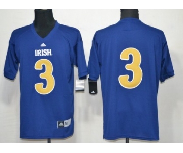 Notre Dame Fighting Irish #3 Joe Montana Shamrock Series Navy Blue Jersey