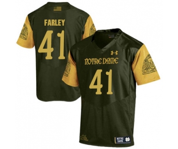 Notre Dame Fighting Irish 41 Matthias Farley Olive Green College Football Jersey
