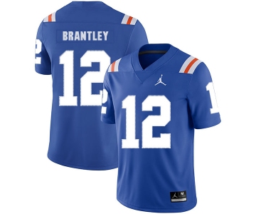 Florida Gators 12 John Brantley Blue Throwback College Football Jersey