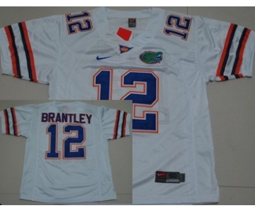 Florida Gators #12 John Brantley White Jersey