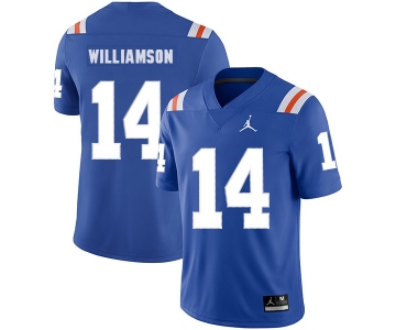 Florida Gators 14 Chris Williamson Blue Throwback College Football Jersey