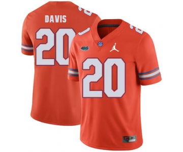 Florida Gators 20 Malik Davis Orange College Football Jersey