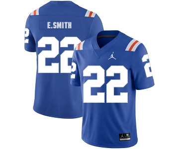 Florida Gators 22 Emmitt Smith Blue Throwback College Football Jersey