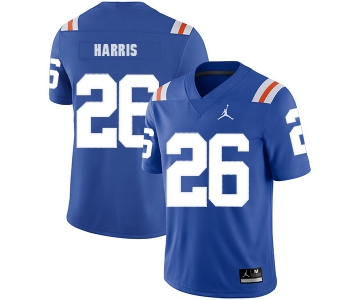 Florida Gators 26 Marcell Harris Blue Throwback College Football Jersey