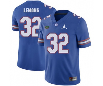 Florida Gators 32 Adarius Lemons Blue College Football Jersey